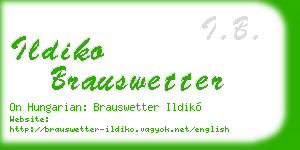 ildiko brauswetter business card